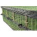 English Wicker / Willow Imperial Oval Coffin – Two Tone Meadow Green